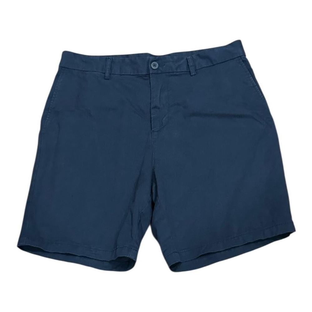 Old Navy Shorts Mens 34 Navy Blue Slim Built-In Flex Chino Flat Front Casual